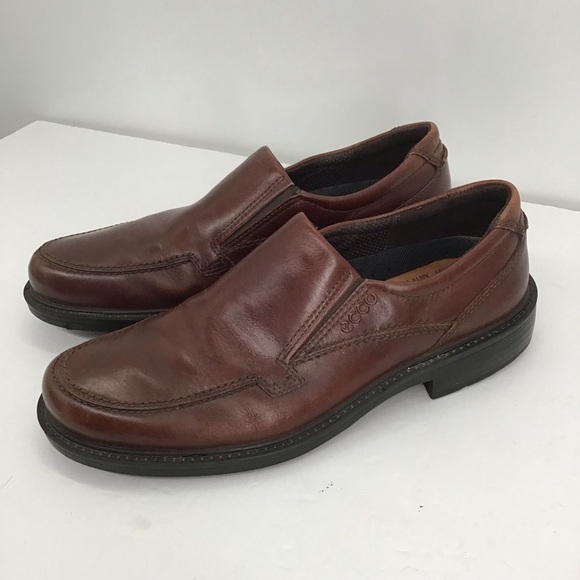 ECCO Men’s Lisbon Apron Leather Slip-On Shoe Loafer Brown Size 41EU - 7 -7.5 US - Picture 1 of 9